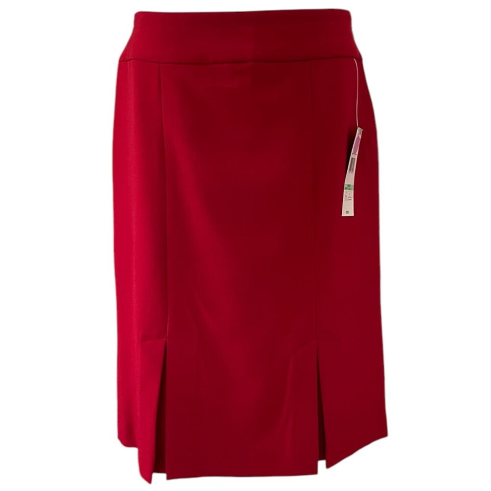 NWT Red Evan-Picone Suit Skirt Size 8